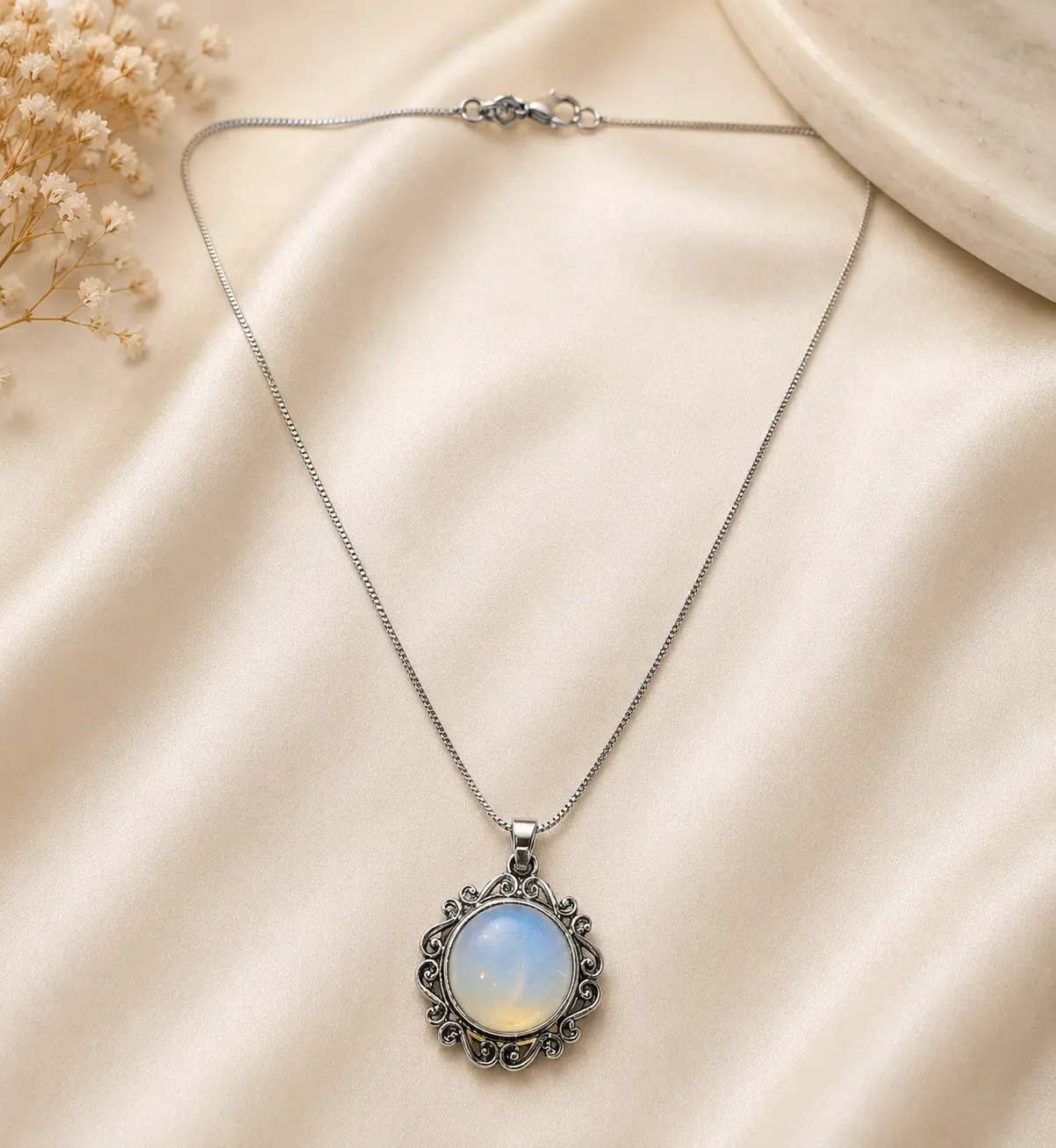 Blue Apatite Vision Pendant Necklace