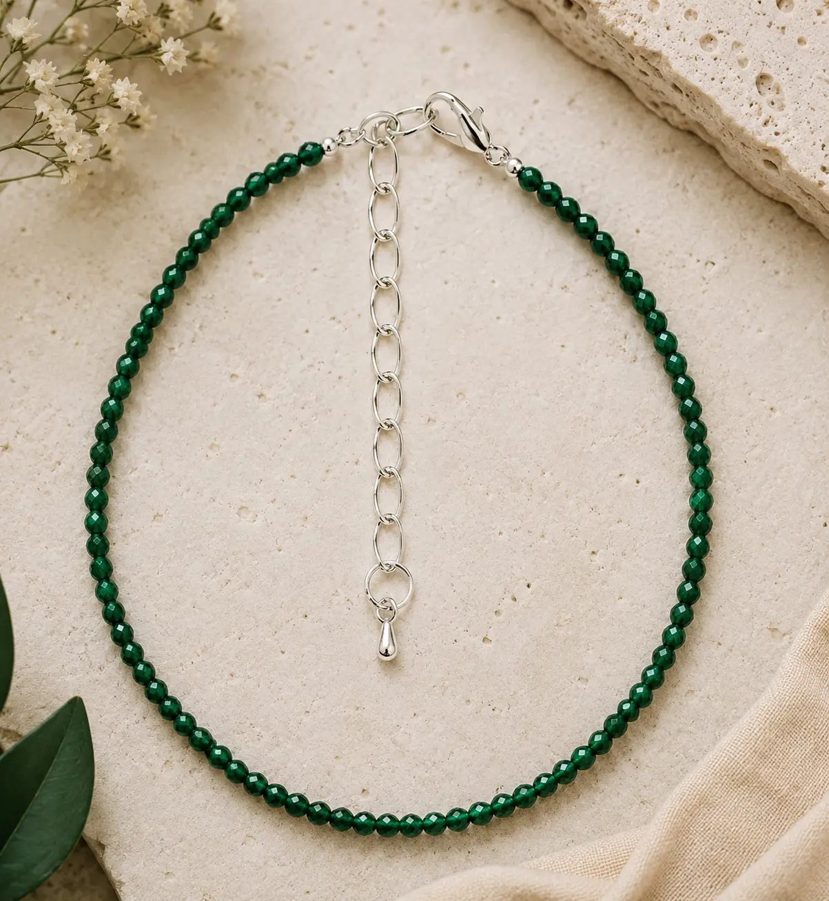 Green Jade Anklet