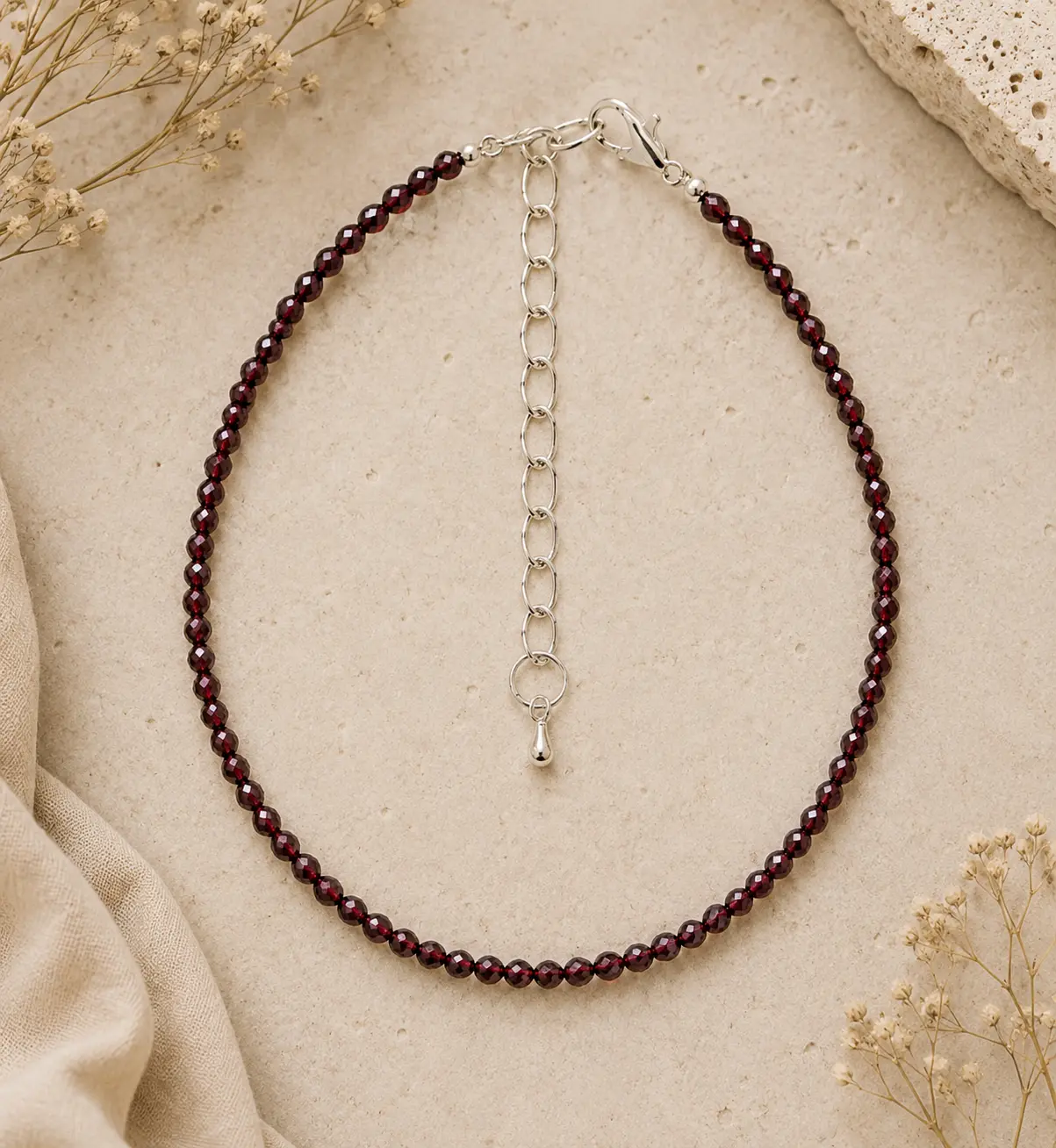 Garnet Anklet