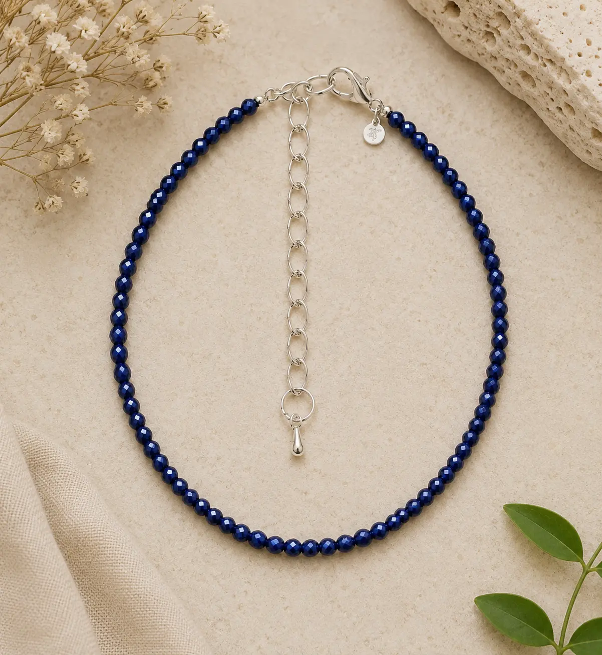 Blue Sand Stone Anklet